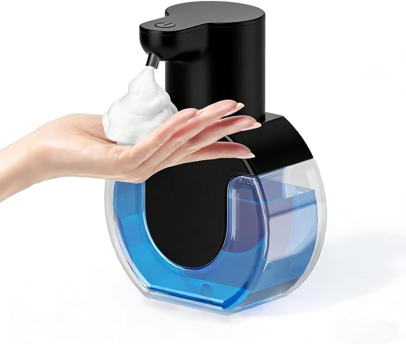 Ipefan Automatic Soap Dispenser Touchless,Rechargeable Foaming Soap Dispenser,15oz/420ml Smart Hand Soap Dispensers,4-Level Adjustable,Wall Mount for Bathroom Kitchen Dish Soap,Hands-Free (Black) - Image 1